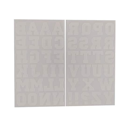 Iron-On White Flocked Athletic Letters by Make Market